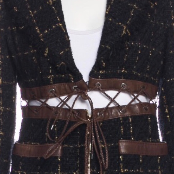 $$SOLD$$RARE $6700 CHANEL BLACK PLAID BLAZER JACKET FR42 - Picture 6 of 14